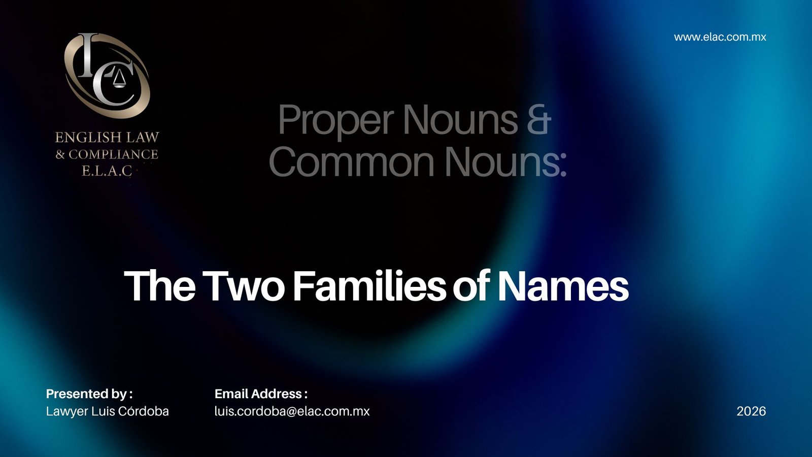 Proper Noun and Common Nouns